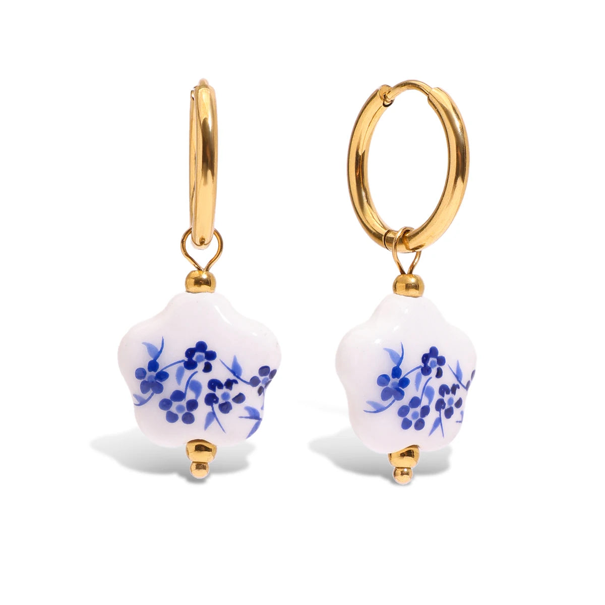 Flower Ceramic  Earrings